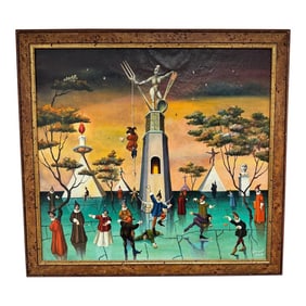 Ice Skaters (1995) - 1990s Surrealist Tribute Art