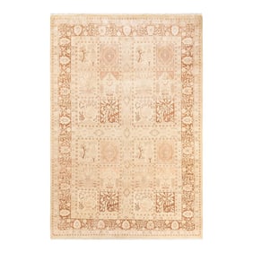 Mogul, One-of-a-Kind Hand-Knotted Area Rug - Ivory, 6' 2" x 9' 1"