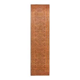 Mogul, One-of-a-Kind Hand-Knotted Runner Rug - Yellow, 2' 7" x 13' 9"