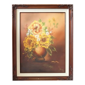 Midcentury Floral Still Life Painting