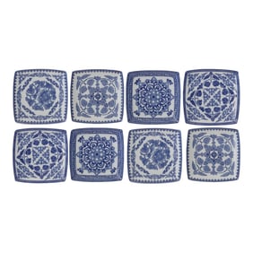 1990s Bombay Company Snack Plates, S/8