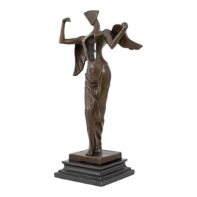 After Salvador Dali Bronze "L'Ange Surealiste" Surrealist Angel Sculpture