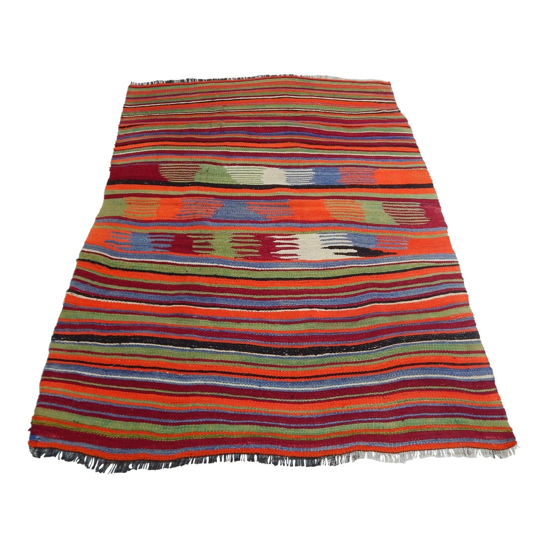 Striped Turkish Kilim 3'8" X 5' (1 of 12)