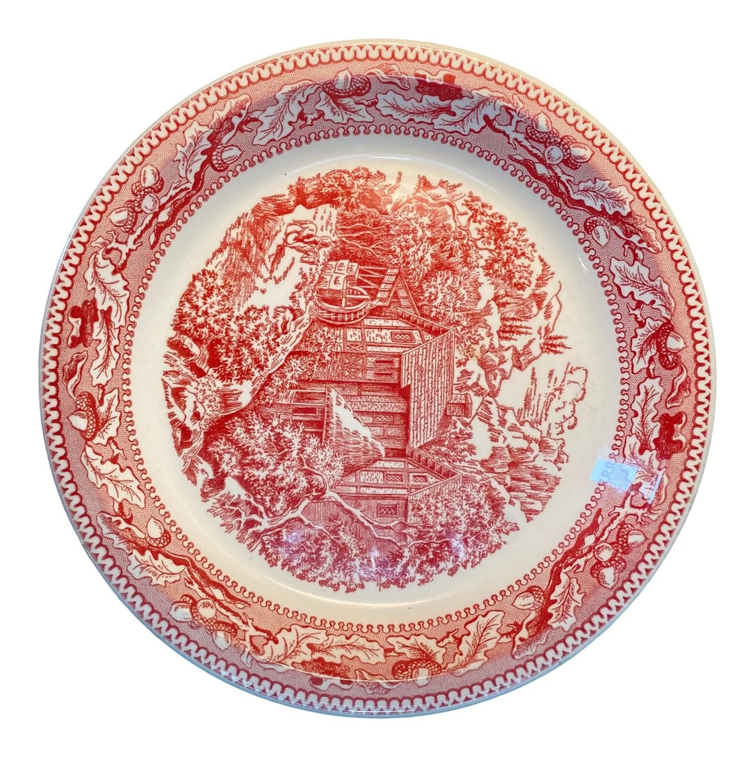 Vintage 1960s Royal China Memory Lane Ironstone Pink Pie Serving Plate (1 of 7)