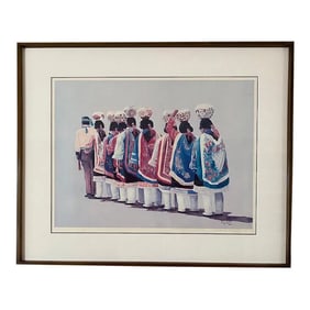 1980s "Water Maidens" Richard Lutrell Artist Proof Signed Lithograph, Framed