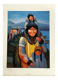 1970s "Kotzebue Woman" Claire Fejes Fauvist Figurative Limited Edition Print
