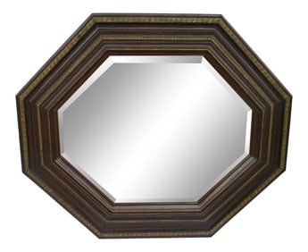 Maitland-Smith Greek Key Faux Leather Mirror