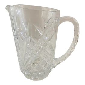 Vintage 1990s French Cristal D'Arques Durand Cut Crystal Pitcher
