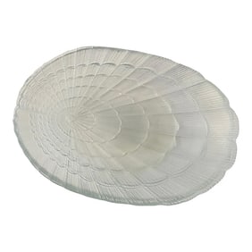 Vintage 1980s Arcoroc Glass Shell Dinner Plates - Set of 4