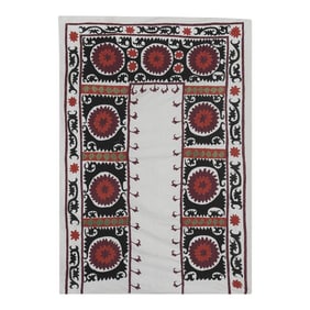 Traditional Suzani Black Tapestry