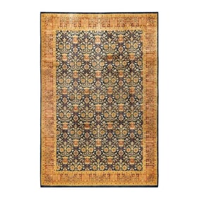 Mogul, One-of-a-Kind Hand-Knotted Area Rug in Blue, 6' 1" x 9' 1"