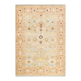 Mogul, One-of-a-Kind Hand-Knotted Area Rug in Light Blue, 6' 2" x 8' 9"