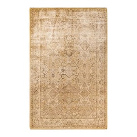Mogul, One-of-a-Kind Hand-Knotted Area Rug in Green, 6' 1" x 9' 3"