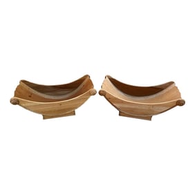 Antique Early English Cheese Coaster/Stand-A Pair
