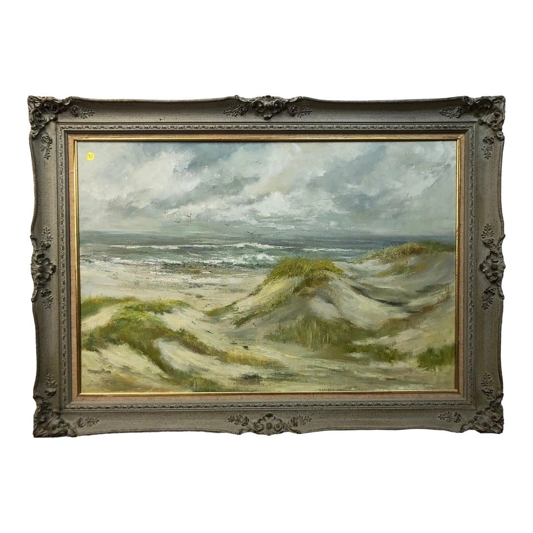 Mid 20th Century, The Beach, Original Oil Painting on Canvas, Signed, Framed (1 of 5)