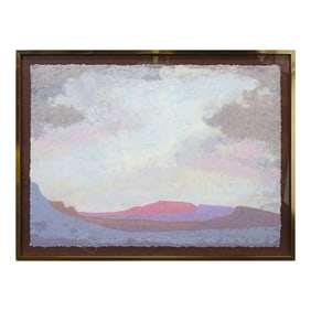 Star Flower Mesa Watercolor Painting 1984 Signed on the Bottom