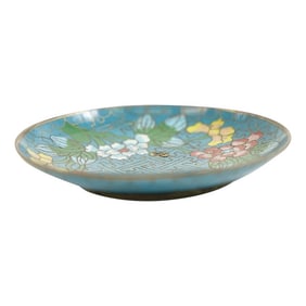 Antique Chinese Cloisonne Decorative Plate