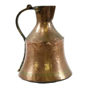 Antique Turkish Hammered Brass Water Container