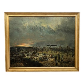 Dreams of Glory - Early 20th Century Original Oil Painting Signed at the Bottom, Framed