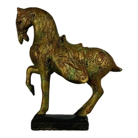 Mid 20th Century Chinese Painted Plaster of Horse