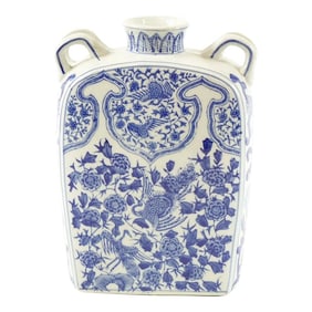 Vintage Chinese Blue and White Porcelain Vase