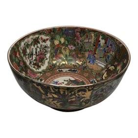 19th Century Antique Chinese Rose Famille Bowl