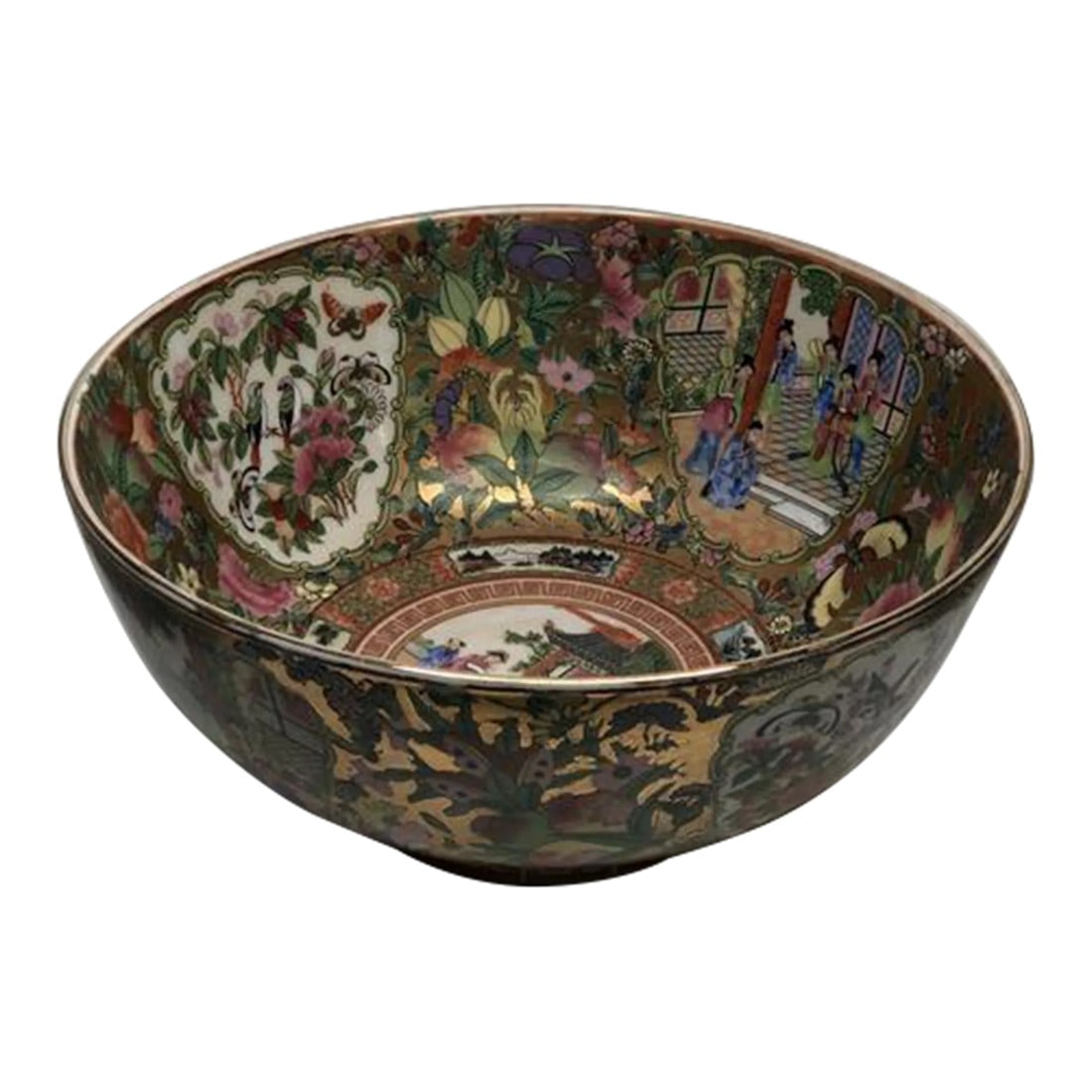19th Century Antique Chinese Rose Famille Bowl: Chinese antique Rose famille bowl Condition: Alterations: Unknown Imperfections: Some Imperfections Condition Notes: Good Condition. See pictures for more details. Dimensions: Height: 10in Width: 5in