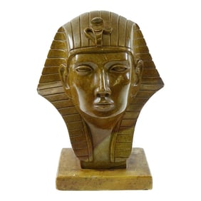 Late 20th Century Large Carved Stone Pharaoh