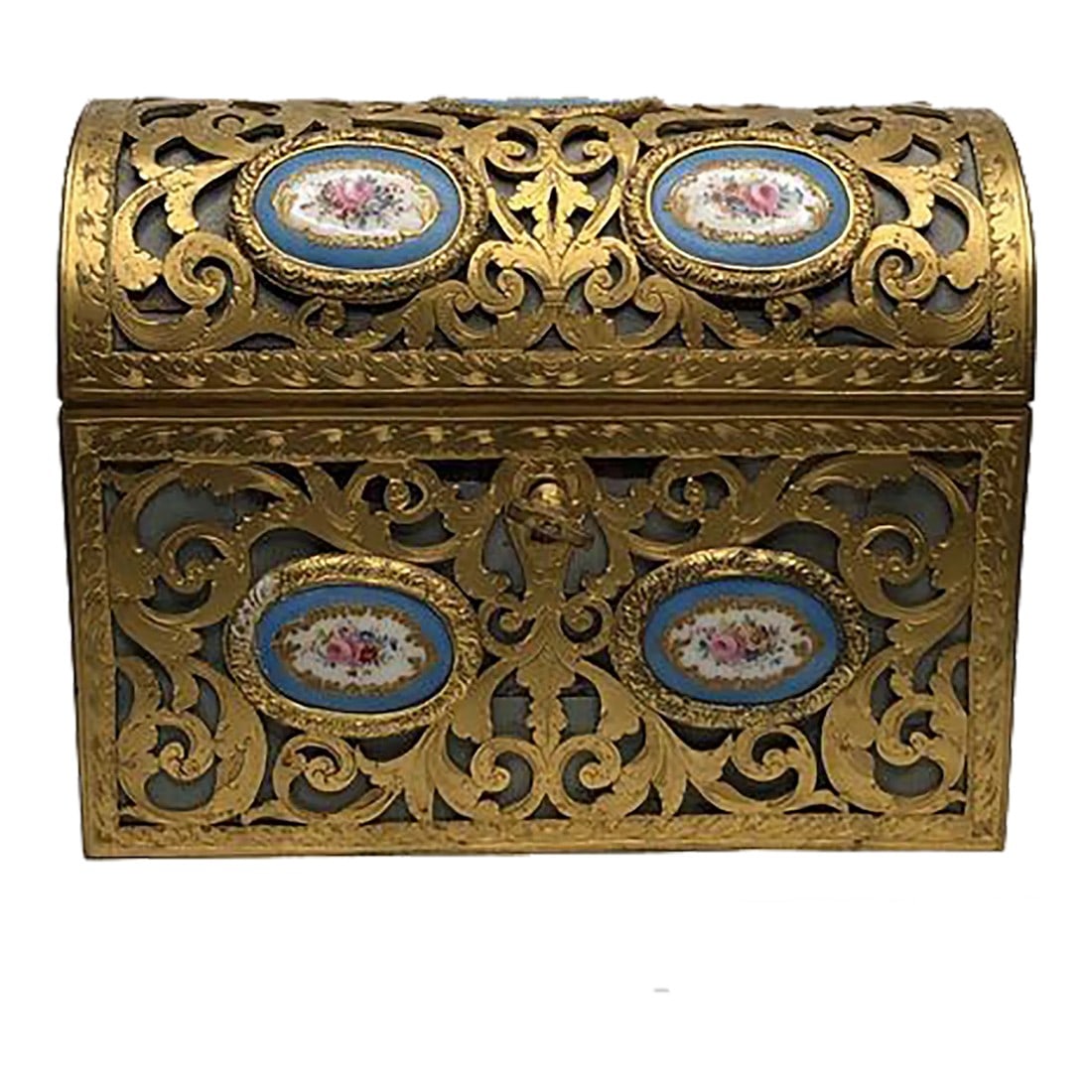 Antique French Brass Jewelry Box (1 of 6)