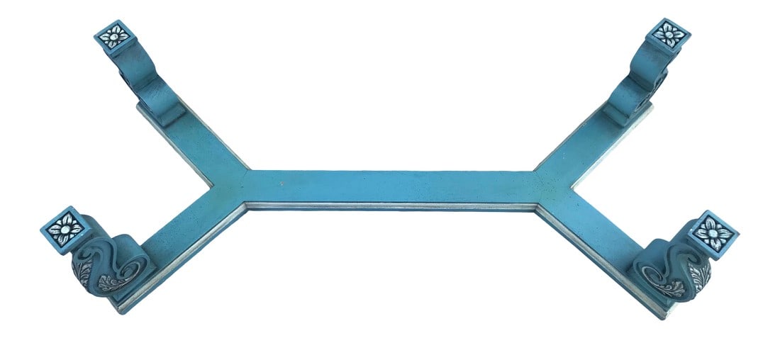 Vintage Turquoise Blue Wood Corbel Coffee Table Base (1 of 13)