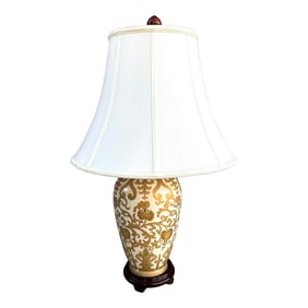Hand Painted Gold Chinoiserie Table Lamp