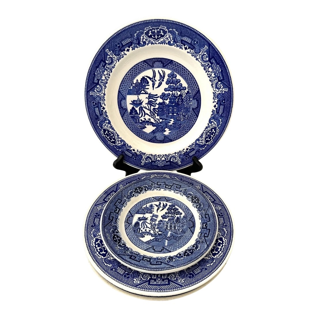 Vintage Blue Willow Ware Dinner Plates-A Set (1 of 6)