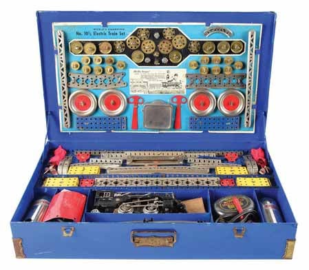 1939 AC Gilbert Erector American Flyer train set 10.5, the rarer version with included transformer, (1 of 2)