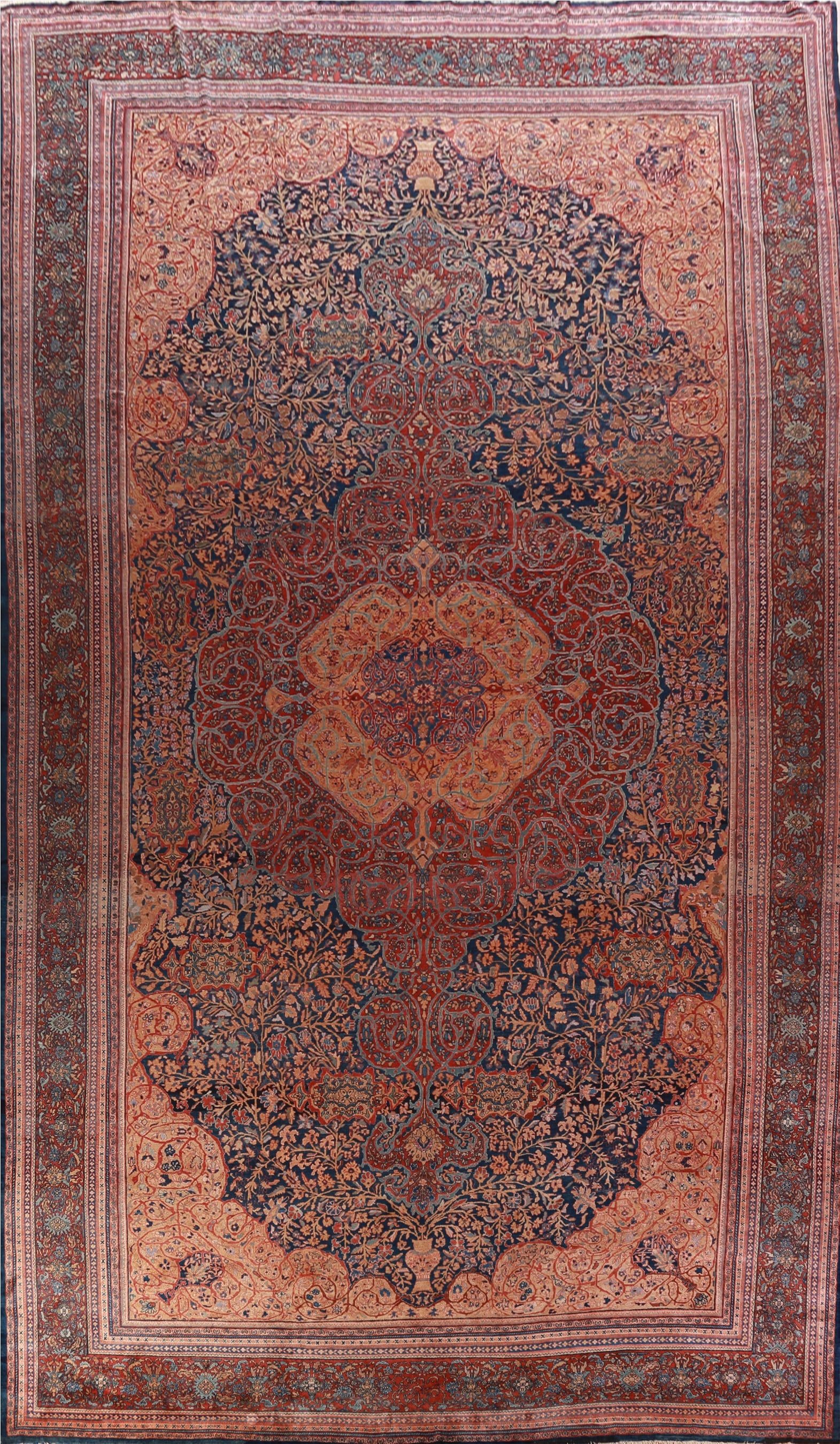 Pree-1900 Antique Sarouk Farahan Vegetable Dye Persian Rug 14x23: Title: Pree-1900 Antique Sarouk Farahan Vegetable Dye Persian Rug 14x23 Description:A Beautiful Genuine Iran ( Persia ) Sarouk (Farahan) rug is Hand Knotted by skillful weavers in Iran (