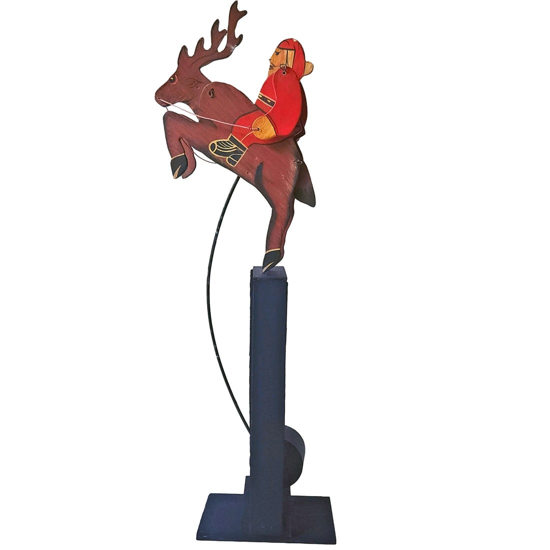 Metal Pendulum Balance Toy Santa Claus Riding in His Sleigh (1 of 7)
