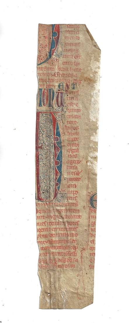 15th C manuscript Fragment Medieval Manuscript (1 of 2)
