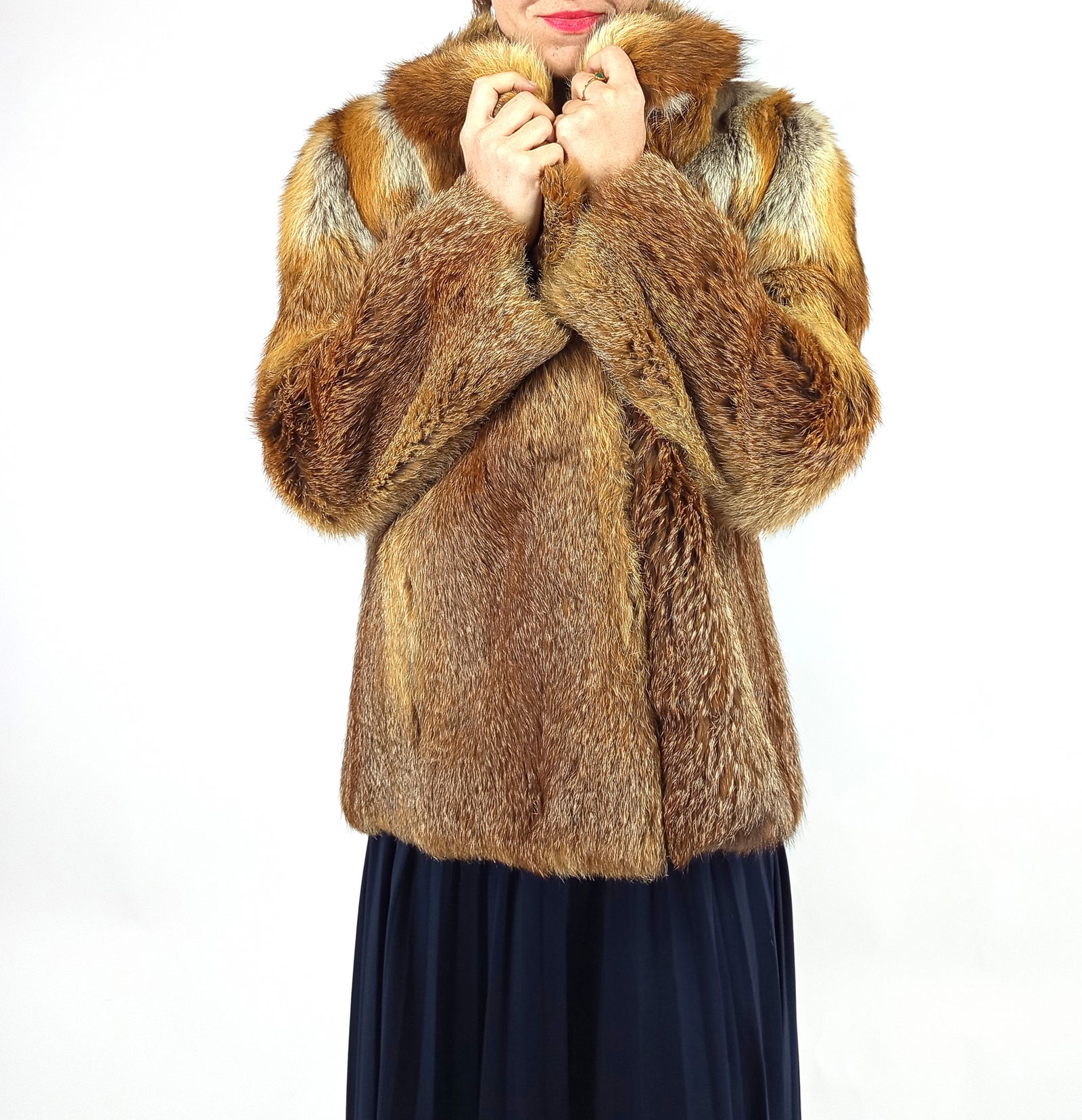 RED FOX FUR JACKET EU: L ; US: 16 (1 of 9)