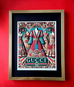 ALEXANDER DULAC | GUCCI Hand Signed Authentic Print Edition of 10 COA: My art is a celebration of the grandeur and splendor of the 21st century. Through my portraits, I seek to immortalize those who not only define but also inspire aspiration and luxury in our contempora