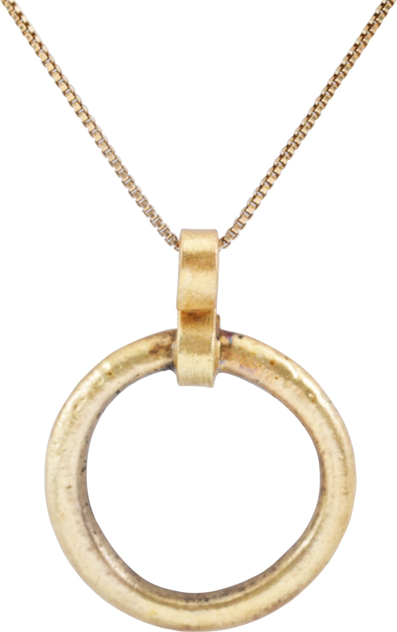 CELTIC PROSPERITY RING NECKLACE, C.300-100 BC: Before the Roman invasion of the British Isles, rings of bronze, silver, and gold were used as a means of exchange, particularly in Ireland. Most exchanges of goods and property were conducted by bart