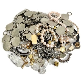 Vintage Estate Mixed Jewelry Lot, Diamond Gold-Filled More, 38 Pieces, 676.21 Gr