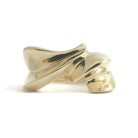 Vintage Retro Twisted Statement Ring in 14K Yellow Gold, Size 7, 9.58 Grams
