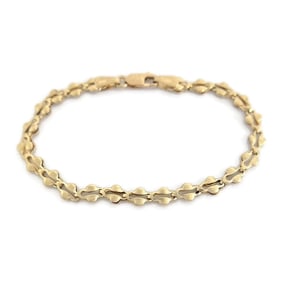 Vintage Child's Italian Chain Link Bracelet 14K Yellow Gold, 5.5 Inches, 2.58 Gr