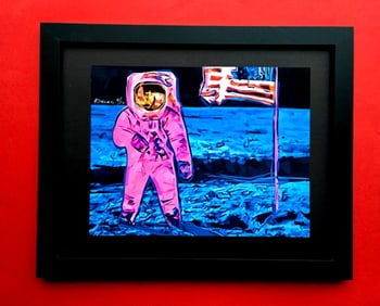 ALEXANDER DULAC | FIRST MAN ON THE MOON Hand Signed Print Ed of 10 COA