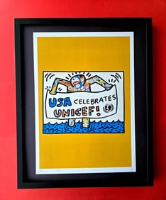 Death NYC LG Framed 16x20in Pop Art Original Certified USA CELEBRATES UNICEF 10