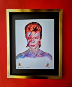 ALEXANDER DULAC | DAVID BOWIE Hand Signed Authentic Print Edition of 10 | COA