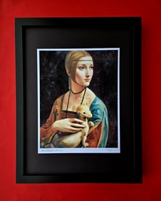 Hand-Signed LtdEd of 10 Giclée Lady with an Ermine Reimagined by Alexander Dulac