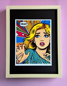 AIDAN FLUX | Hand Signed Original Print Framed Ltd. Ed. COA "Is she afraid?"