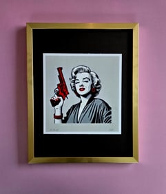 AIDAN FLUX | Hand Signed Original Print Framed Ltd. Ed. COA " THE REAL MARILYN"