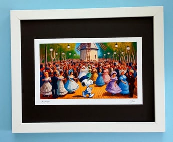 AIDAN FLUX | Hand Signed Original Print Framed | Ltd. Ed. of 100 COA | Snoopy AP