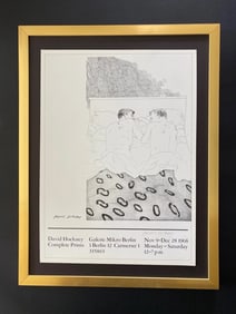 David Hockney | Vintage 1987 Signed Poster Print | Mounted and Framed